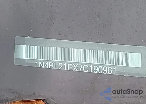 2007 Nissan Altima 3.5 Se z USA, uszkodzony, nr VIN 1N4BL21EX7C190961